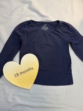 H&M - Organic cotton Navy Blue Kids Long Sleeve Shirt